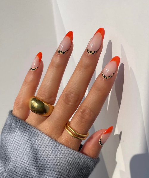 nail-trend-colourful-french-alternative-animal-print