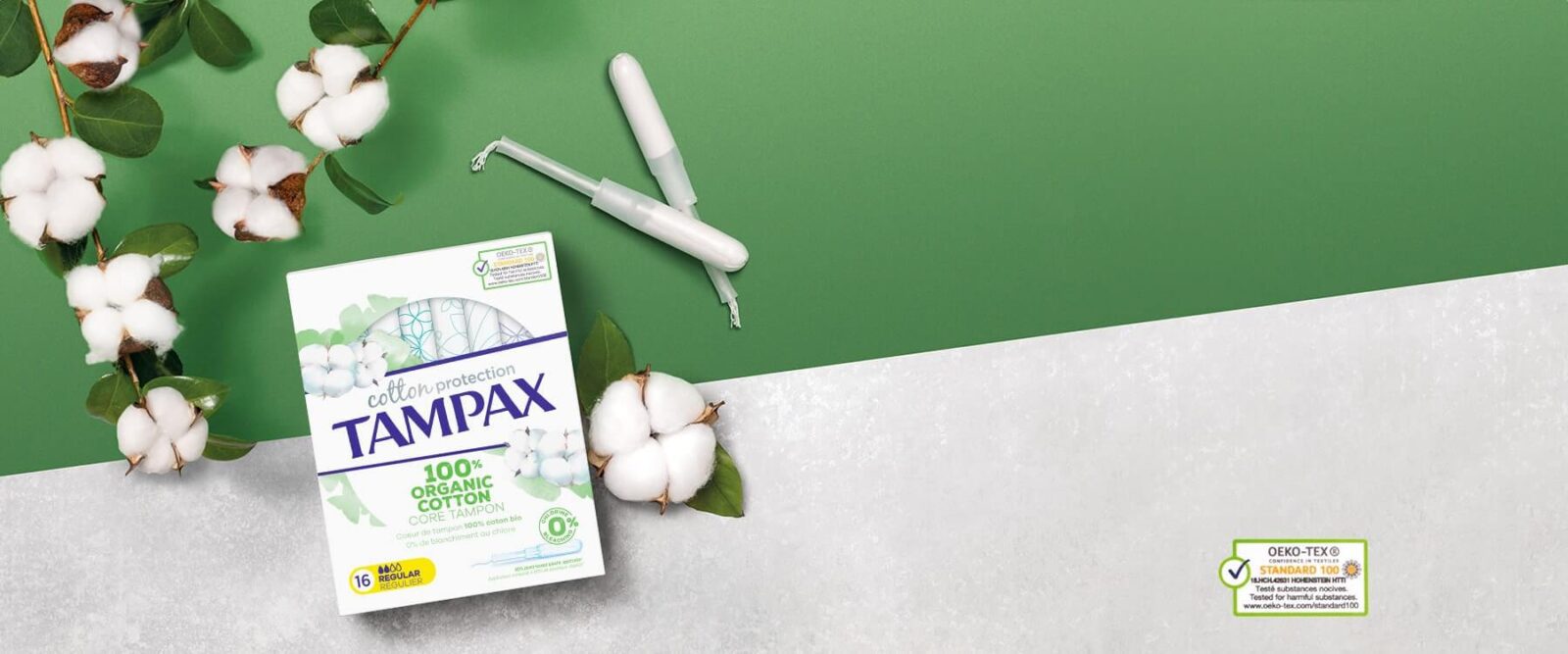 Tampax Cotton Protection Organic Cotton Core Tampons