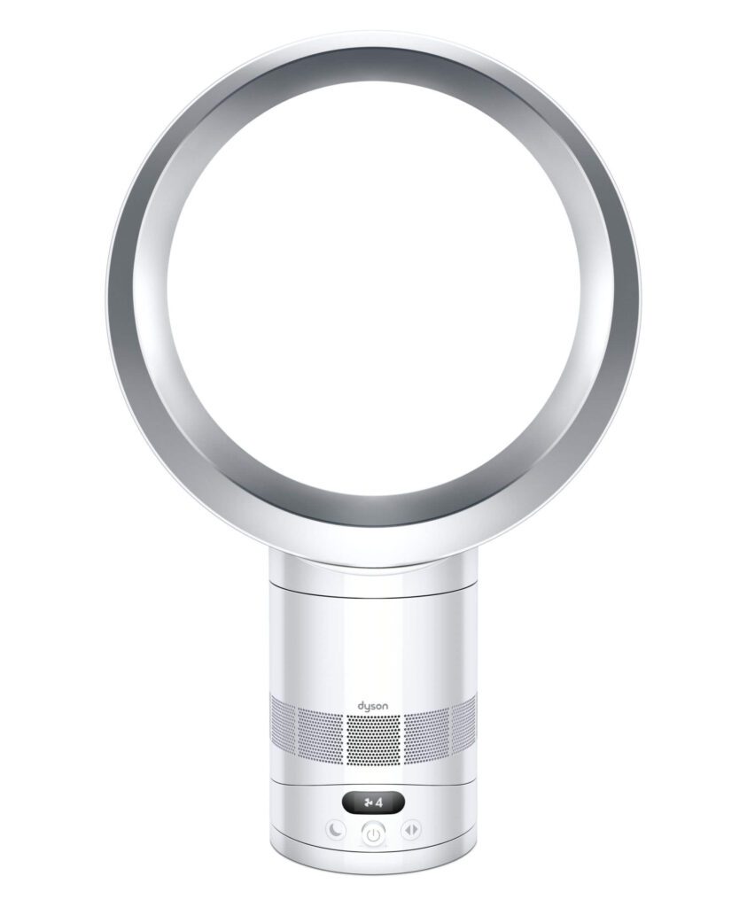 Dyson Cool CF bladeless fan in white – powerful, quiet and energy-efficient cooling solution, perfect for summer heatwaves