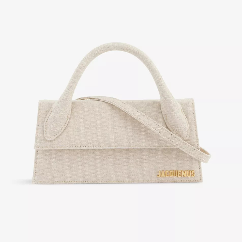 JACQUEMUS Le Chiquito Long linen blend top handle bag