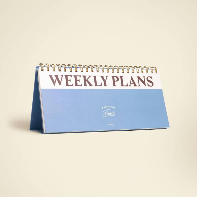 Papier Paper Plans Spiral Weekly Desk Planner