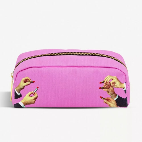 Seletti Wears Toiletpaper lipstick print faux leather case