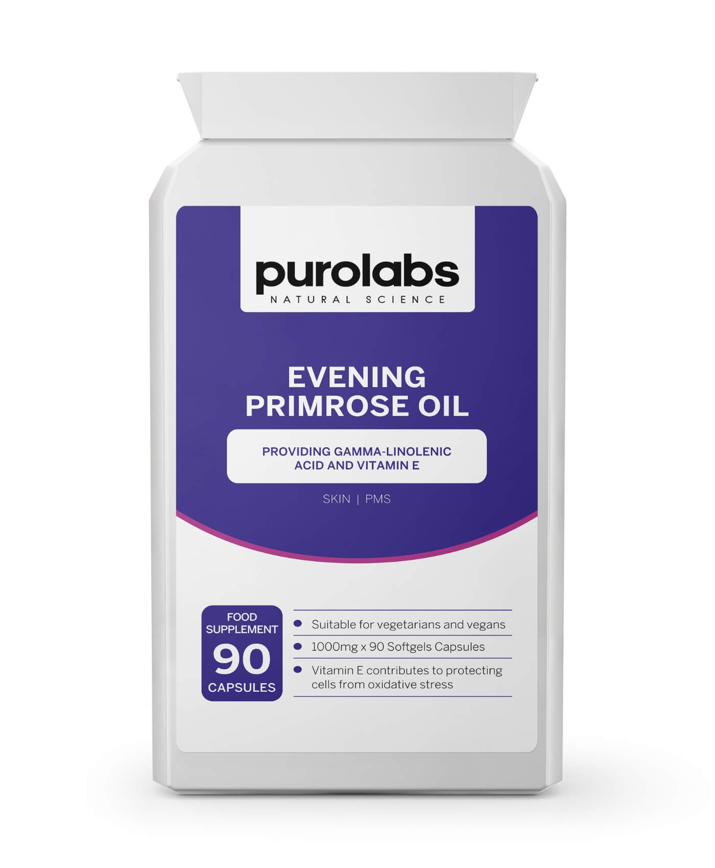 Purolabs Evening Primrose Oil 1000mg Capsules For Skin And PMS Support